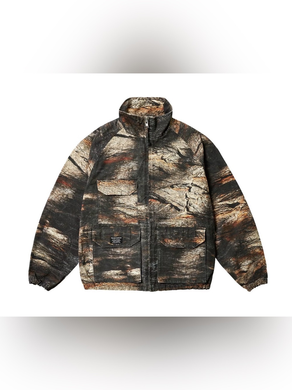 Palace RN Ripstop Jacket Bark DPM Men's Size Large Camo Full Zip Logo FW25